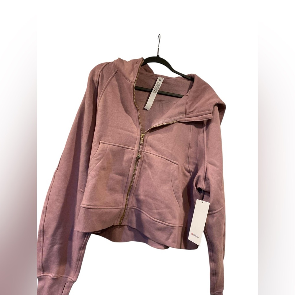 NWT Lululemon scuba oversized full zip hoodie ROSE BLUSH/GOLD Size XL/XXL - Picture 1 of 5